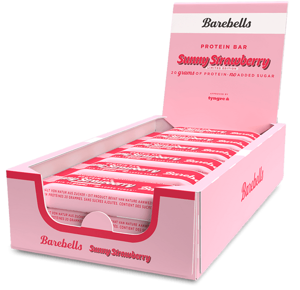 Barebells Bars Sunny Strawberry (12x55g) - Barebells Protein Bars